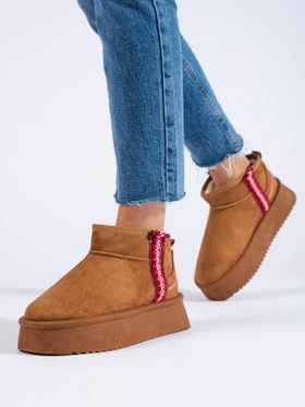 Cozy Camel Suede Snow Boots