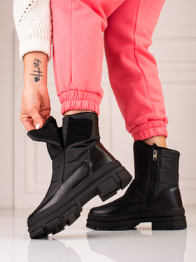 Black Velcro Snow Boots by Sokolski