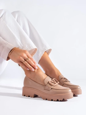 Vinceza Beige Eco Leather Shoes