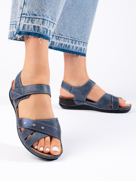 Light Navy Blue Platform Sandals