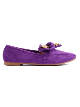 Purple Suede Loafers