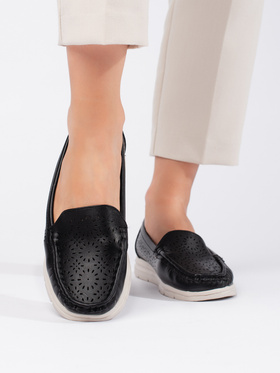 Black Lace Loafers