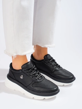 Black Vinceza Sneakers with Chunky Sole