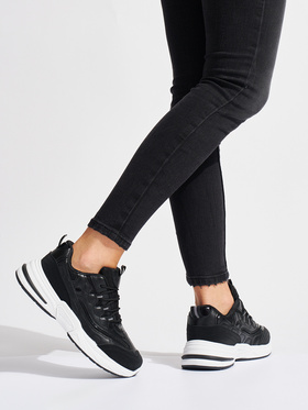 Black Chunky Sole Sneakers