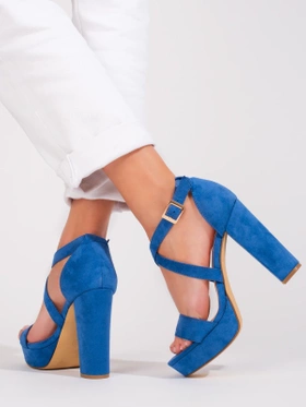 High Heel Blue Sandals