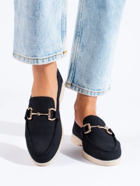 Suede Black Loafers