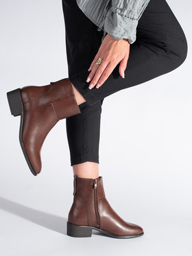 Sergio Leone Ankle-High Brown Leather Boots