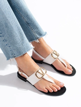 White Flip-Flop Sandals