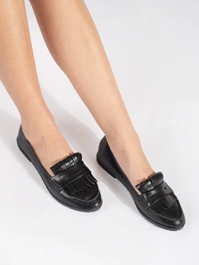 Black Loafers with Tassels