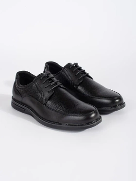 Black Lace-Up Casual Shoes