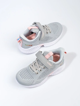 Light Gray Mesh Children's Sneakers