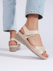 Beige Sandals with Velcro Strap
