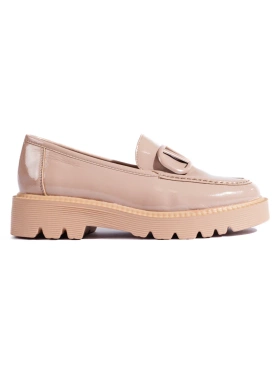 Beige Platform Loafers by Shelovet