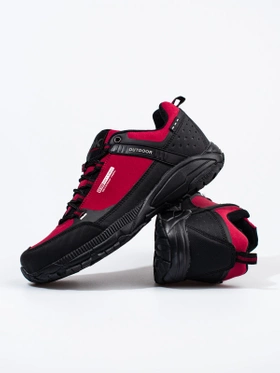 Burgundy Aqua Softshell Hiking Shoes