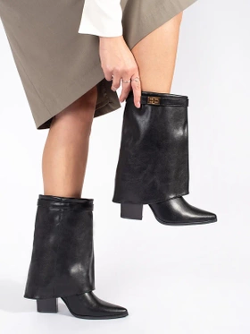 Chic Black Heeled Ankle Boots