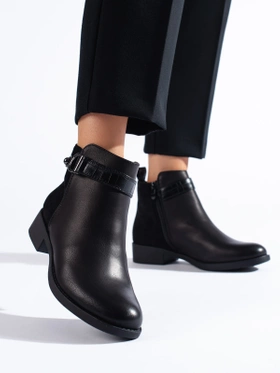 Sleek Black Classic Ankle Boots