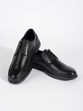 Black Lace-Up Casual Shoes