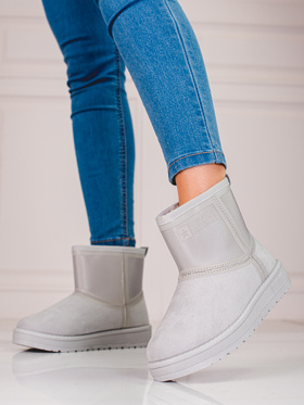 Cozy Short Grey Snow Boots by Big Star KK274613