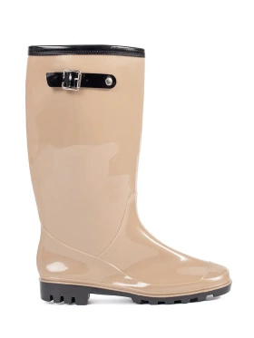 Creamy High-Gloss Rain Boots