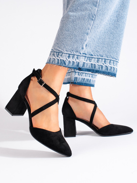 Sergio Leone Black Suede Pumps