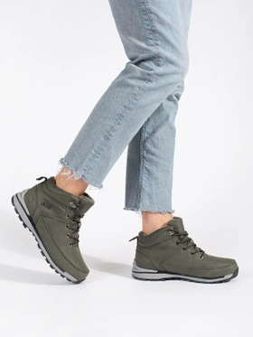 Cozy Green Trekking Boots