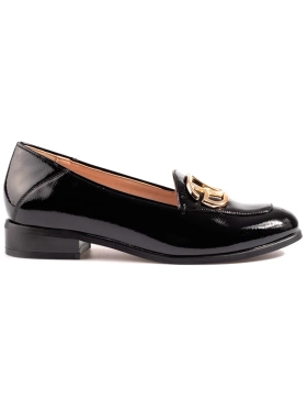 Black Patent Eco-Leather Loafers by Potocki