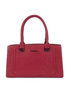 Classic Red Handbag with Detachable Strap