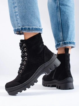 Lace-Up Ankle Boots by S.Barski with Chunky Soles