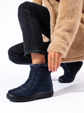 Comfy Navy Ankle Snow Boots by Potocki