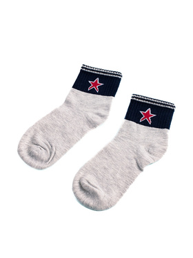 Cozy Starry Socks for Kids in Grey and Black