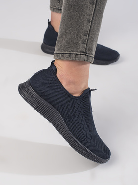 Women's Slip-On Navy Sneakers