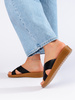 Chic Black Platform Slides