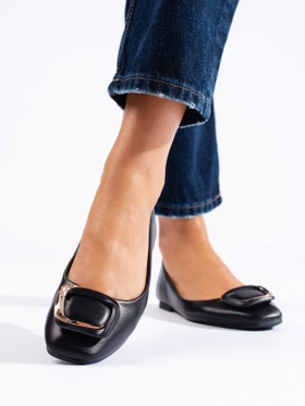 Chic Black Square-Toe Flats