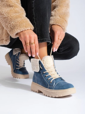 Blue Cozy Lined Boots