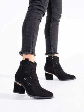 Black Lace Western Boots