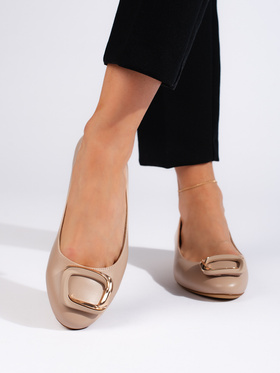 Elegant Beige Flats by Sergio Leone