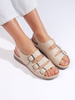Beige Wedge Sandals