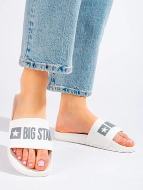 Big Star White Slip-On Sandals ff274A199101