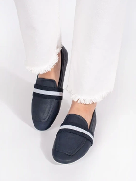 Navy Blue Chic Slip-On Flats