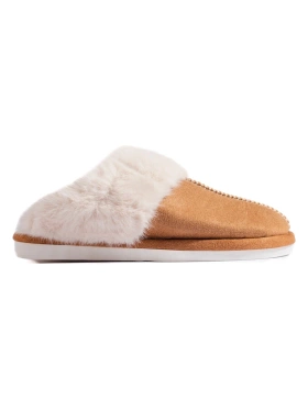 Cozy Camel Faux Fur Slippers