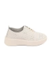 Skórzane ażurowe półbuty Sergio Leone jasnobeżowe