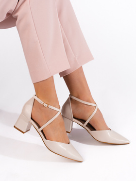 Light Beige Pointed-Toe Sandals