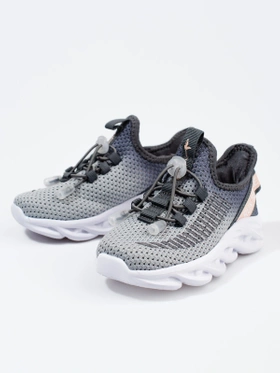 Children's Grey Fabric Sports Shoes