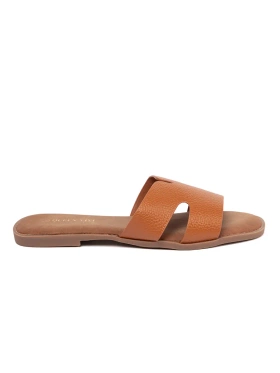 Caramel Women's Slippers made from Eco-Leather