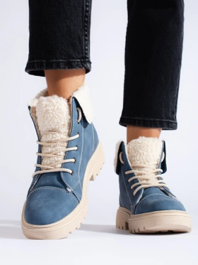 Blue Cozy Lined Boots