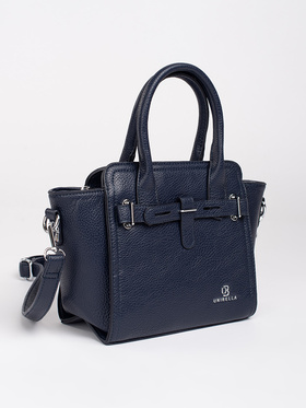 Navy Handbag with Silver Accents