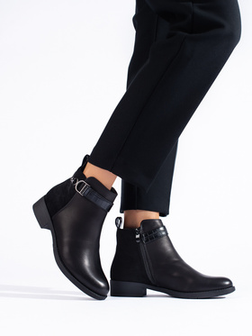 Sleek Black Classic Ankle Boots