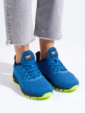 Blue DK Sneakers with Neon Soles