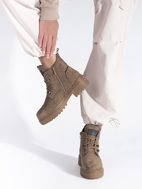 Beige Sergio Leone Ankle Boots