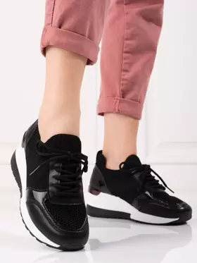 Sneakersy damskie  z elastyczną cholewką